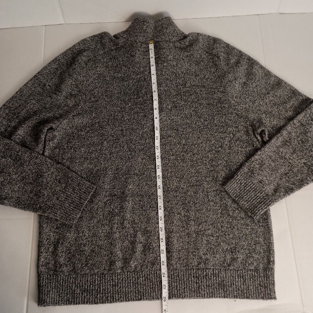 J Crew Sweater 1/4 Zip Warm Classic Gray/Black/White Men’s Size XL VGUC - Picture 10 of 13